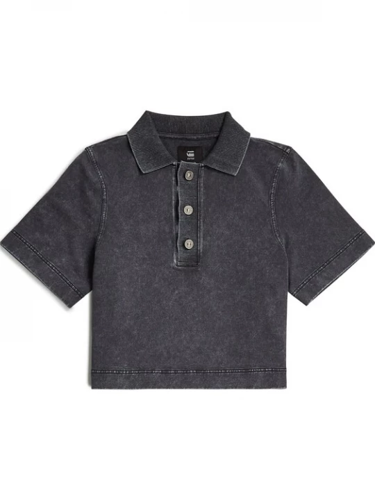 Foto van product G-STAR Trui 'Overdyed Polo Sweater' zwart