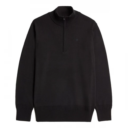 Foto van product G-STAR Trui 'Premium Core Half Zip Knit' zwart