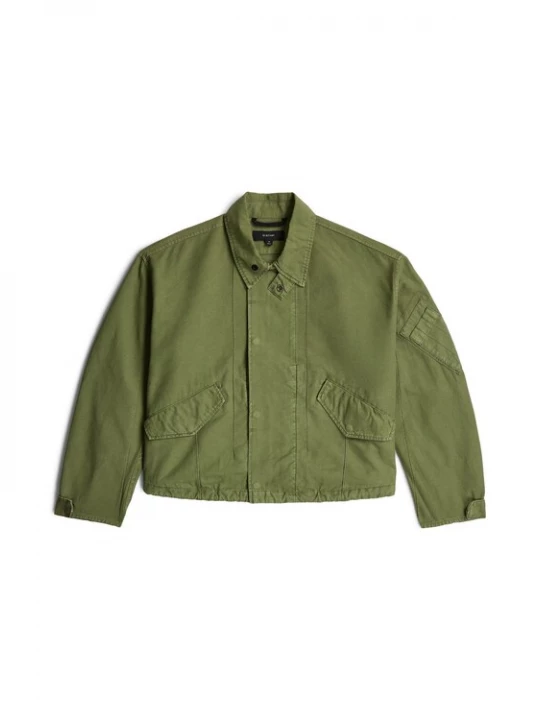 Foto van product G-STAR Tussenjas 'Oversized Cropped Jacket' groen
