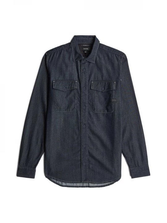 Foto van product G-STAR Zakelijk overhemd 'Marine Lightweight Slim Shirt' donkerblauw