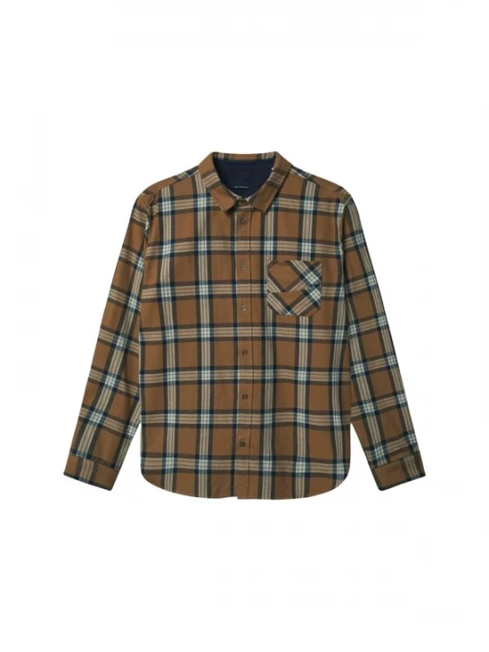 Foto van product GABBA Overhemd 'New York' navy / bruin / cognac / offwhite
