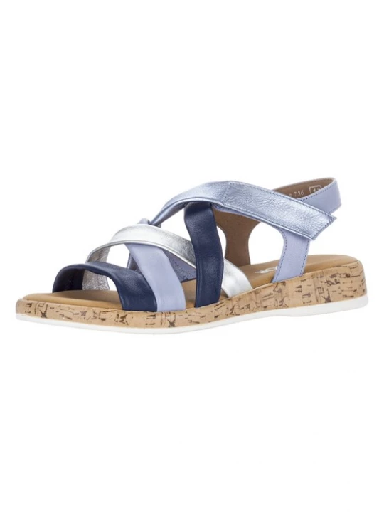 Foto van product GABOR Sandaal navy / duifblauw / zilver