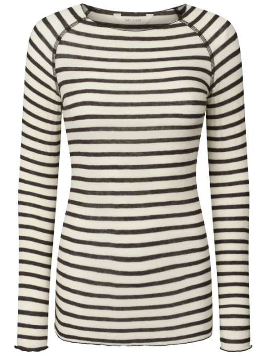 Foto van product Gai+Lisva Top 'Amalie' antraciet / offwhite