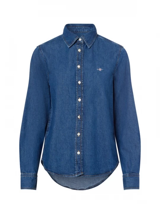 Foto van product GANT Blouse blauw denim