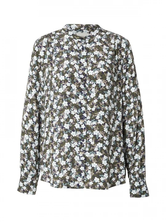 Foto van product GANT Blouse ecru / enziaan / olijfgroen / wit