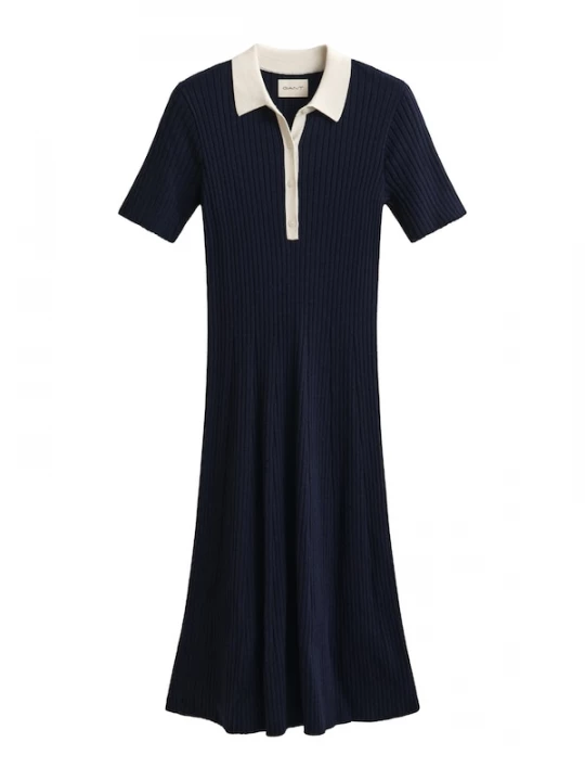 Foto van product GANT Gebreide jurk donkerblauw / wit