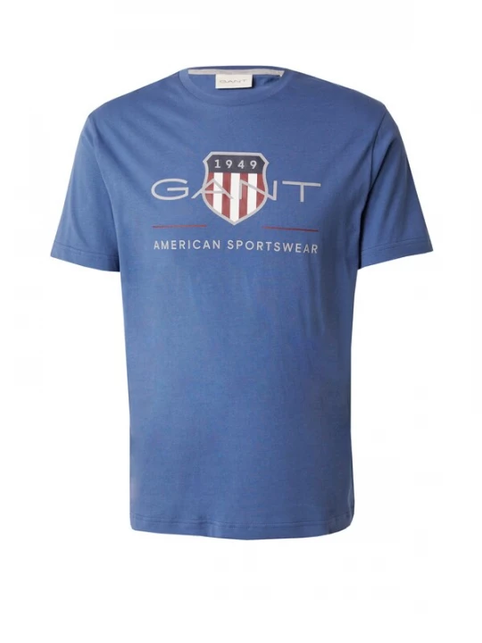 Foto van product GANT Shirt blauw denim / grijs / merlot / wit