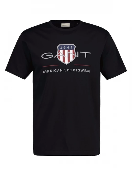 Foto van product GANT Shirt navy / karmijnrood / zwart / wit