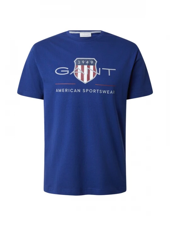 Foto van product GANT Shirt navy / lichtgrijs / donkerrood / wit