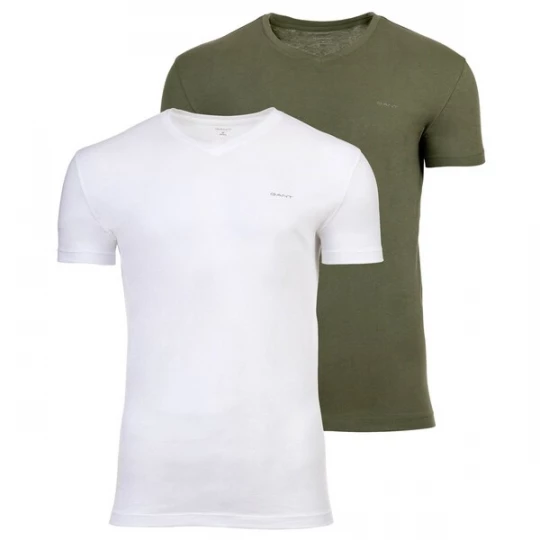 Foto van product GANT Shirt olijfgroen / wit