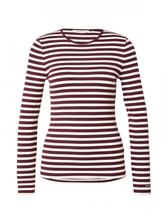 Foto van product GANT Shirt wijnrood / wit