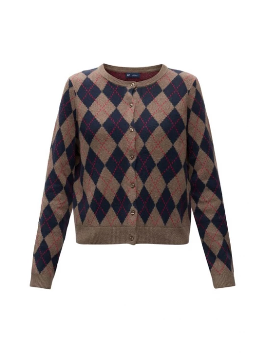 Foto van product GAP Gebreid vest '90S' blauw / bruin / rood