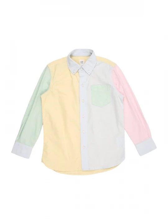 Foto van product GAP Overhemd lichtblauw / geel / pastelgroen / rosa