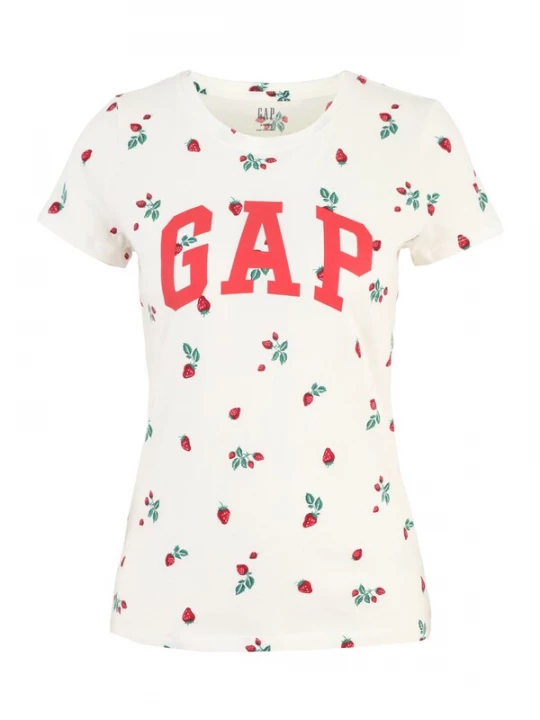 Foto van product Gap Petite Shirt 'CLSC' groen / rood / wolwit