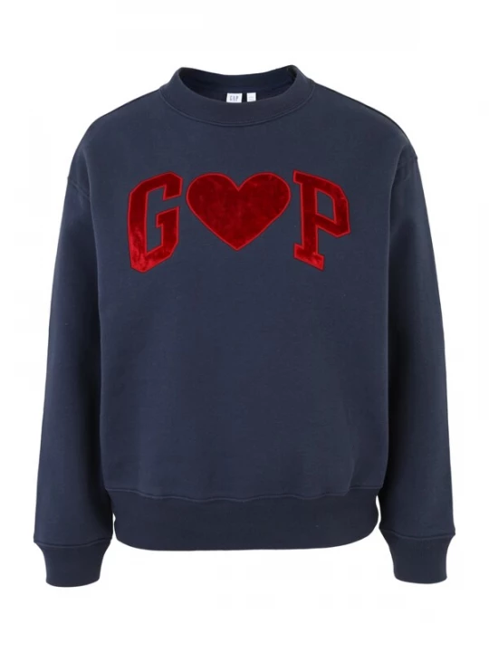 Foto van product Gap Petite Sweatshirt 'HERITAGE' navy / rood