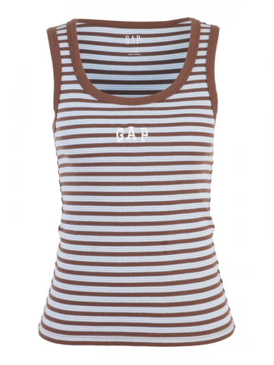 Foto van product Gap Petite Top lichtblauw / bruin