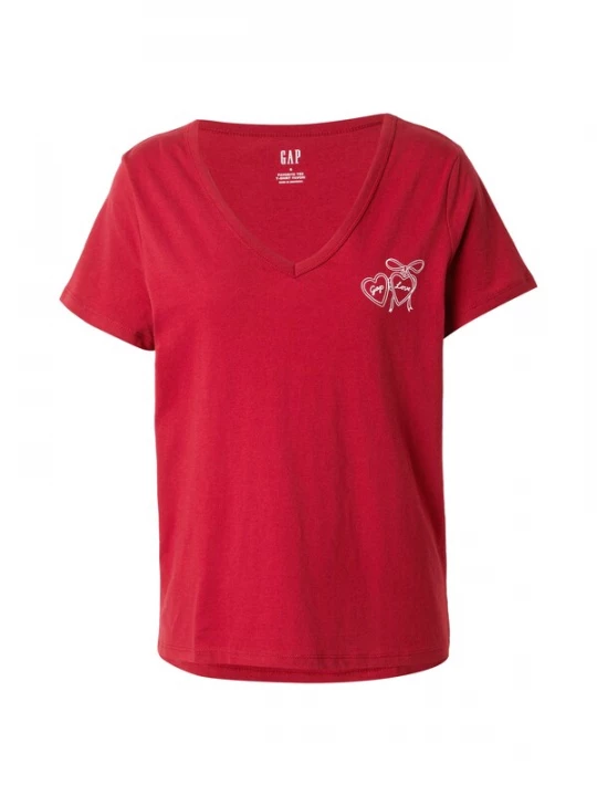 Foto van product GAP Shirt bloedrood / wit