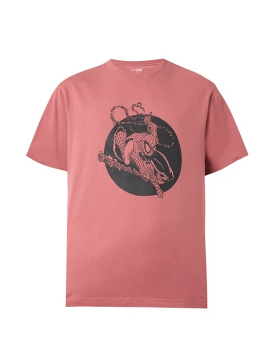 Foto van product GAP Shirt 'V-FRCH MVL SPIDERMAN WEBSLING' lichtrood / zwart