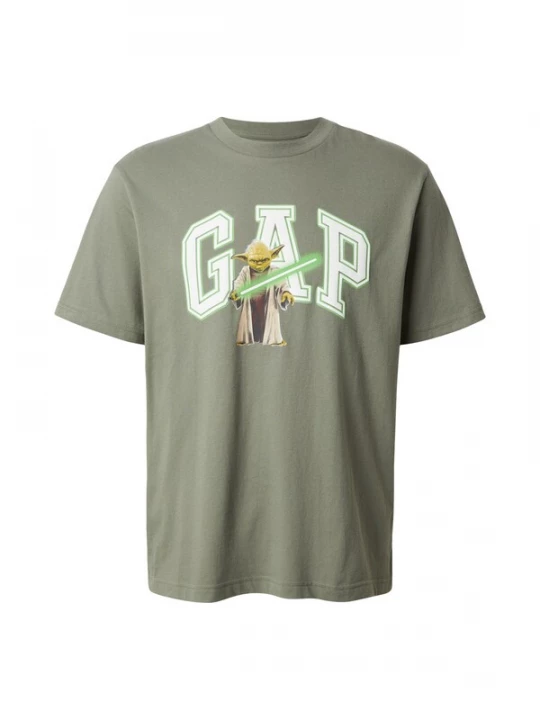 Foto van product GAP Shirt 'YODA' kaki / kiwi / lichtgroen / wit