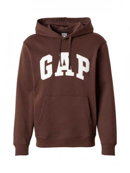 Foto van product GAP Sweatshirt 'HERITAGE' chocoladebruin / wit