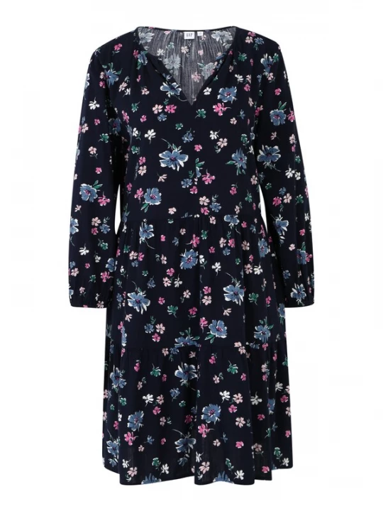 Foto van product Gap Tall Jurk navy / lichtblauw / rosa / wit