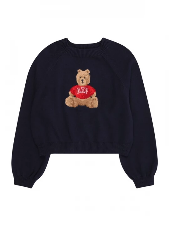Foto van product GAP Trui 'BRANNAN' donkerblauw / lichtbruin / knalrood / wit