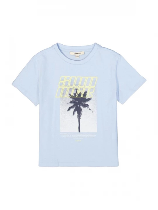 Foto van product GARCIA Shirt lichtblauw / donkerblauw / geel / wit