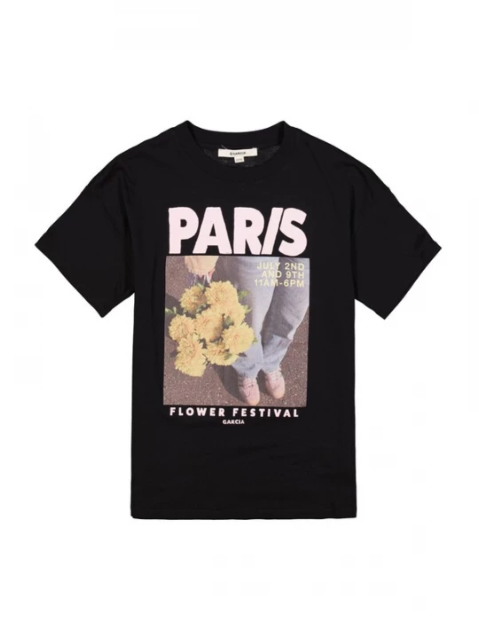 Foto van product GARCIA Shirt opaal / geel / zwart / wit