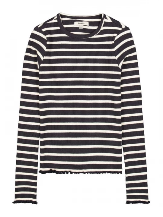 Foto van product GARCIA Shirt zwart / offwhite