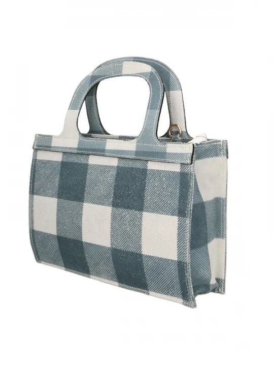 Foto van product Gave Lux Handtas cyaan blauw / wit
