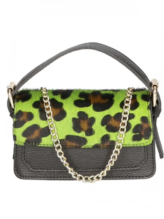 Foto van product Gave Lux Handtas karamel / kiwi / donkergroen / zwart