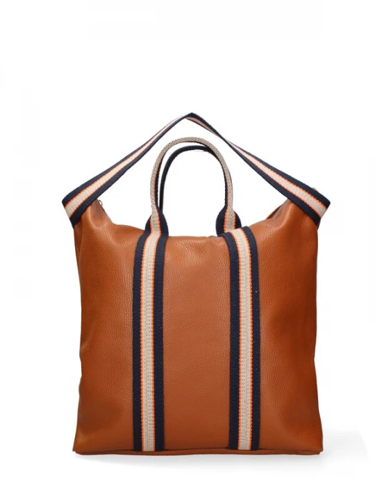 Foto van product Gave Lux Shopper crème / sepia / neonoranje / zwart