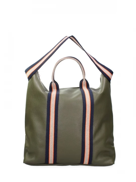 Foto van product Gave Lux Shopper navy / olijfgroen / oranje / pastelroze