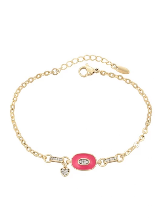 Foto van product faina Armband goud / framboos / transparant
