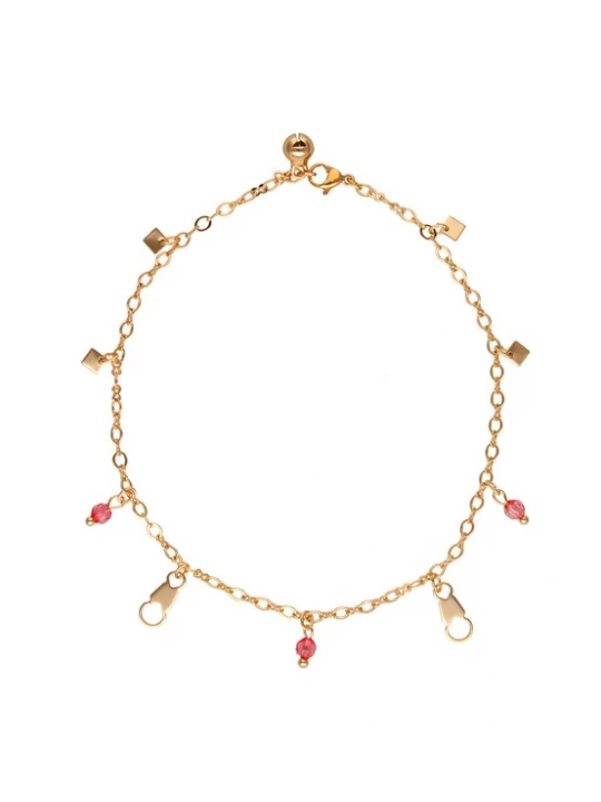 Foto van product NAEMI Voetsieraden rose-goud / pink / robijnrood