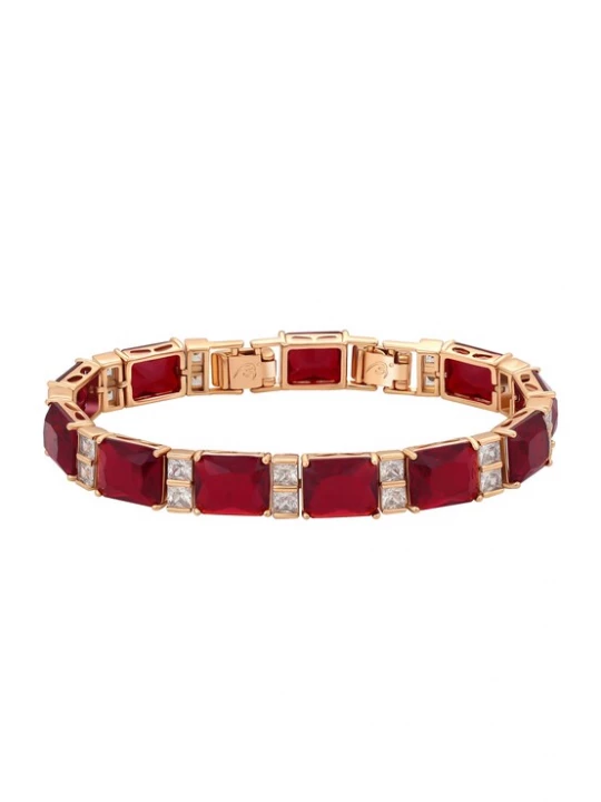 Foto van product NAEMI Armband goud / robijnrood / transparant