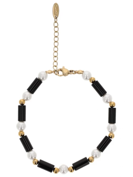 Foto van product NAEMI Armband goud / zwart / wit