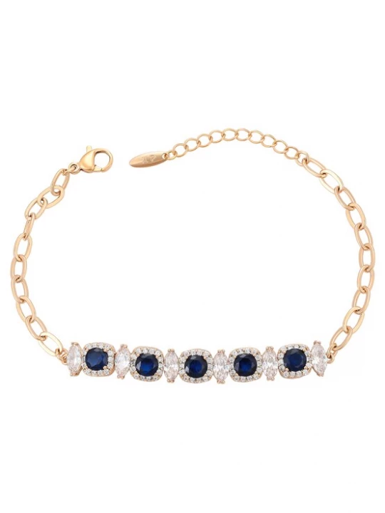 Foto van product faina Armband navy / rose-goud