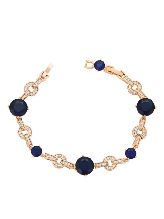 Foto van product faina Armband navy / rose-goud / transparant