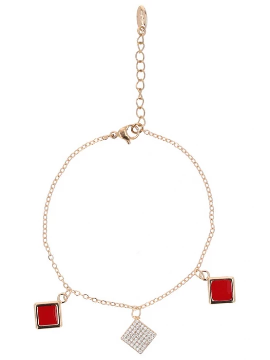 Foto van product NAEMI Armband goud / rood / wit
