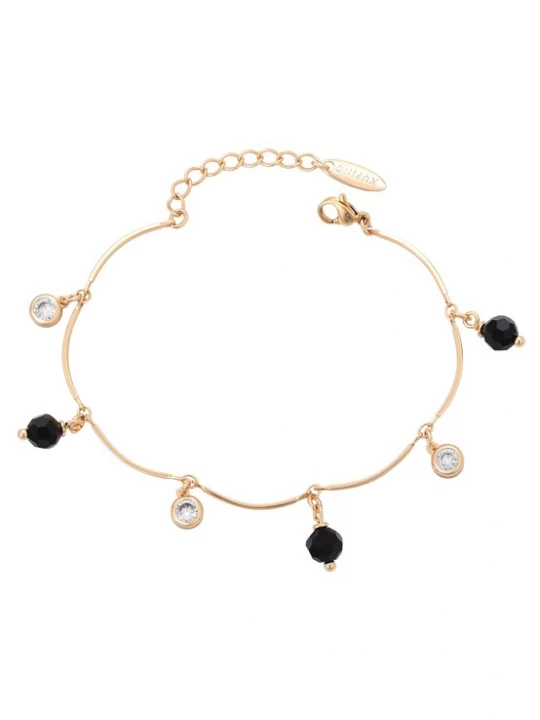 Foto van product faina Armband rose-goud / zwart / transparant