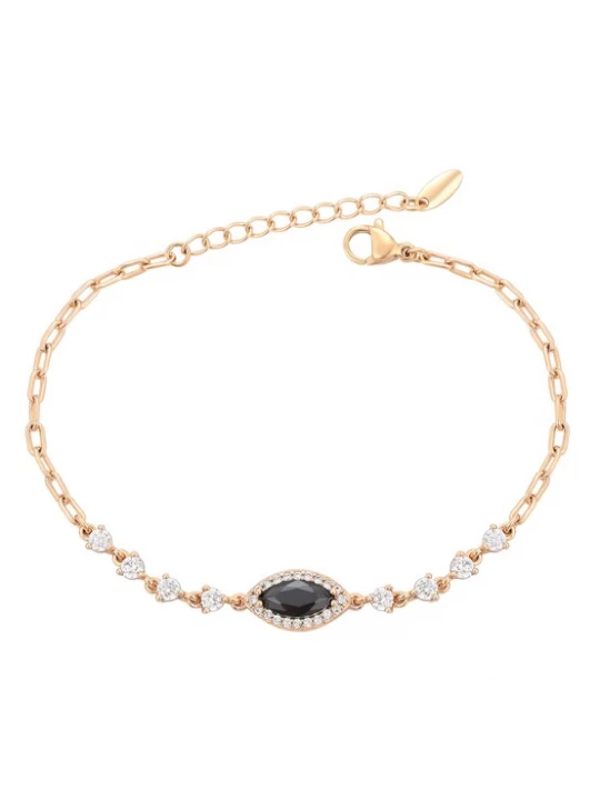 Foto van product faina Armband rose-goud / zwart / transparant