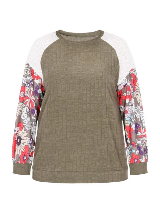 Foto van product usha FESTIVAL Blouse lichtgrijs / kaki / sering / koraal