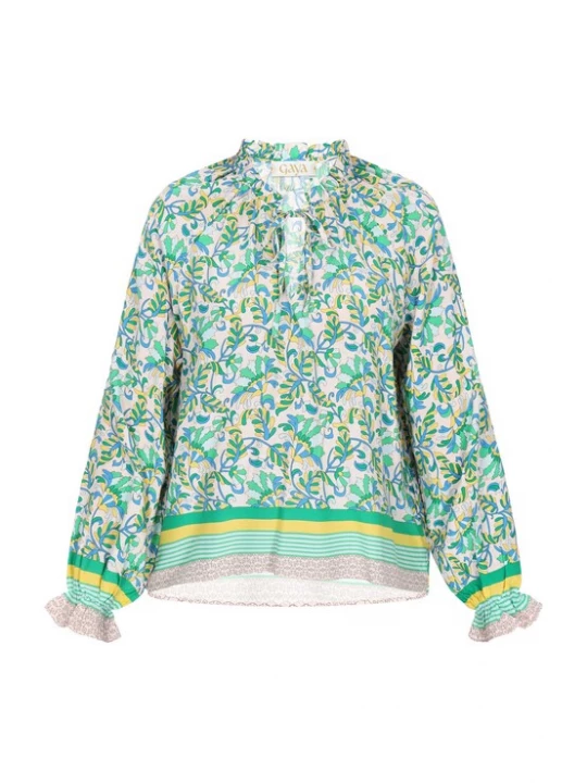 Foto van product Gaya Blouse 'Fashion Look' beige / geel / groen / wit