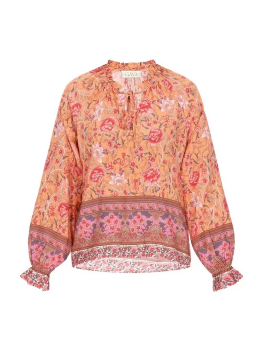 Foto van product Gaya Blouse 'Fashion Look' oranje / koraal / rosa / donkerrood
