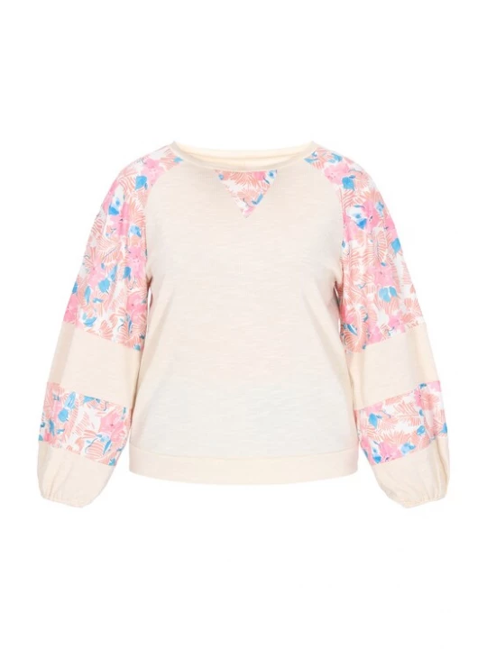 Foto van product Gaya Blouse lichtbeige / lichtblauw / rosa