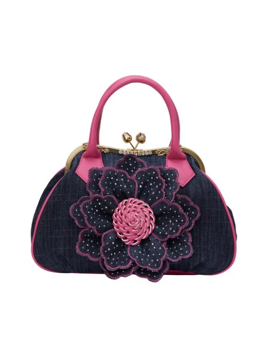 Foto van product Gaya Clutch donkerblauw / fuchsia