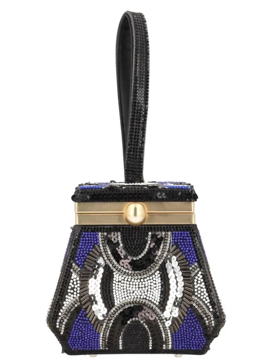Foto van product Gaya Clutch indigo / zwart / zilver / wit
