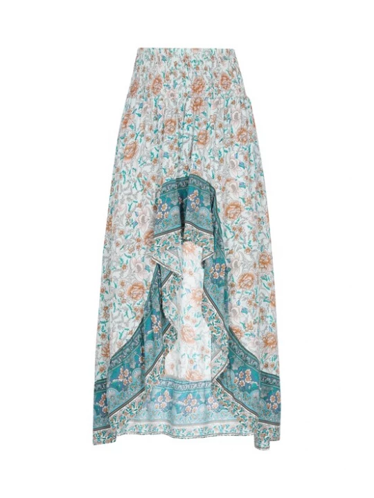 Foto van product usha FESTIVAL Rok beige / camel / aqua / pastelblauw