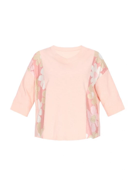 Foto van product Gaya Shirt beige / abrikoos / oudroze / wit